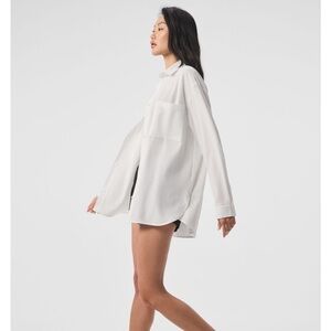 Alo Yoga Dreamscape Button Down Long Sleeve - White